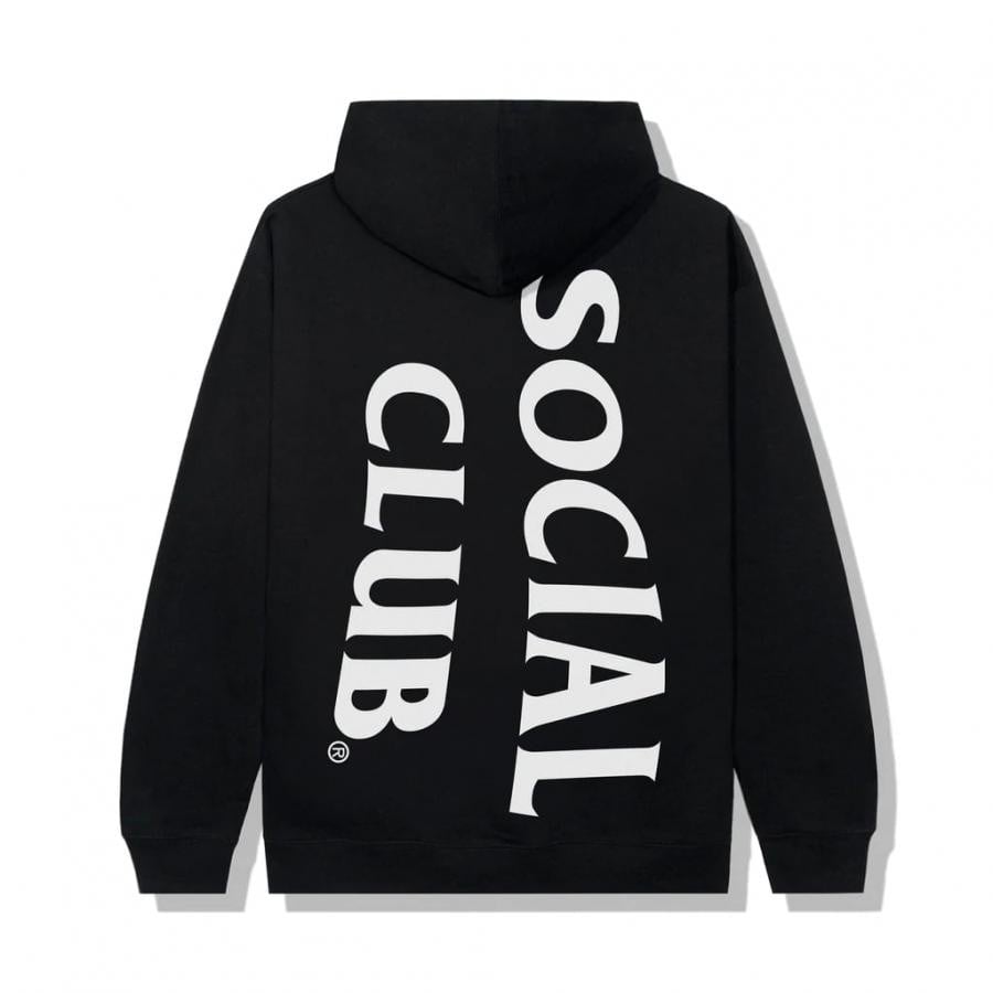 ANTI SOCIAL SOCIAL CLUB / Vertical Horizon Black Hoodie / BLACK BLACK M
