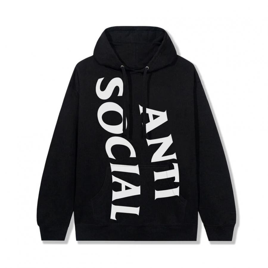 ANTI SOCIAL SOCIAL CLUB / Vertical Horizon Black Hoodie / BLACK BLACK L