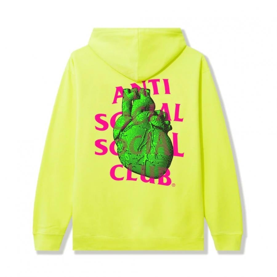 Anti Social Social Club hoodie XS 黄 有刺鉄線 - パーカー