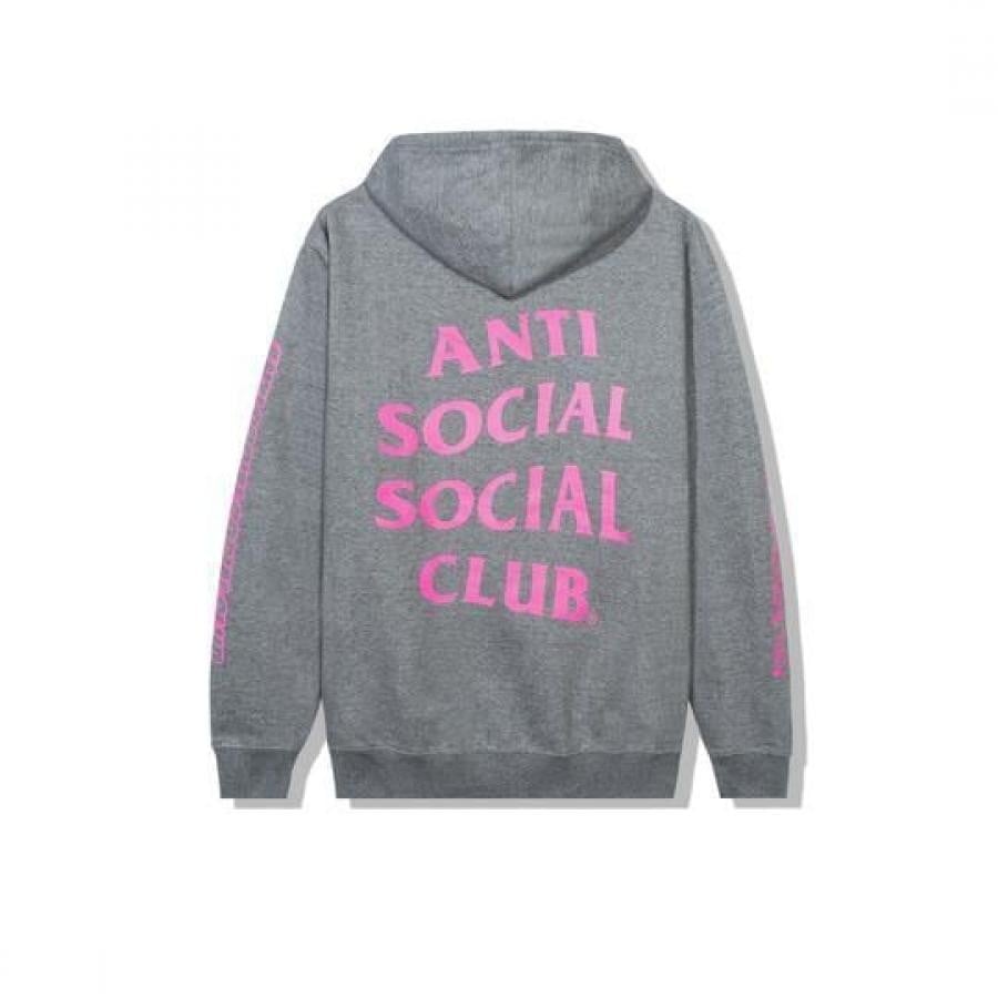 ANTI SOCIAL SOCIAL CLUB / SPLIT GREY ZIP HOODIE / GREY GREY XXL