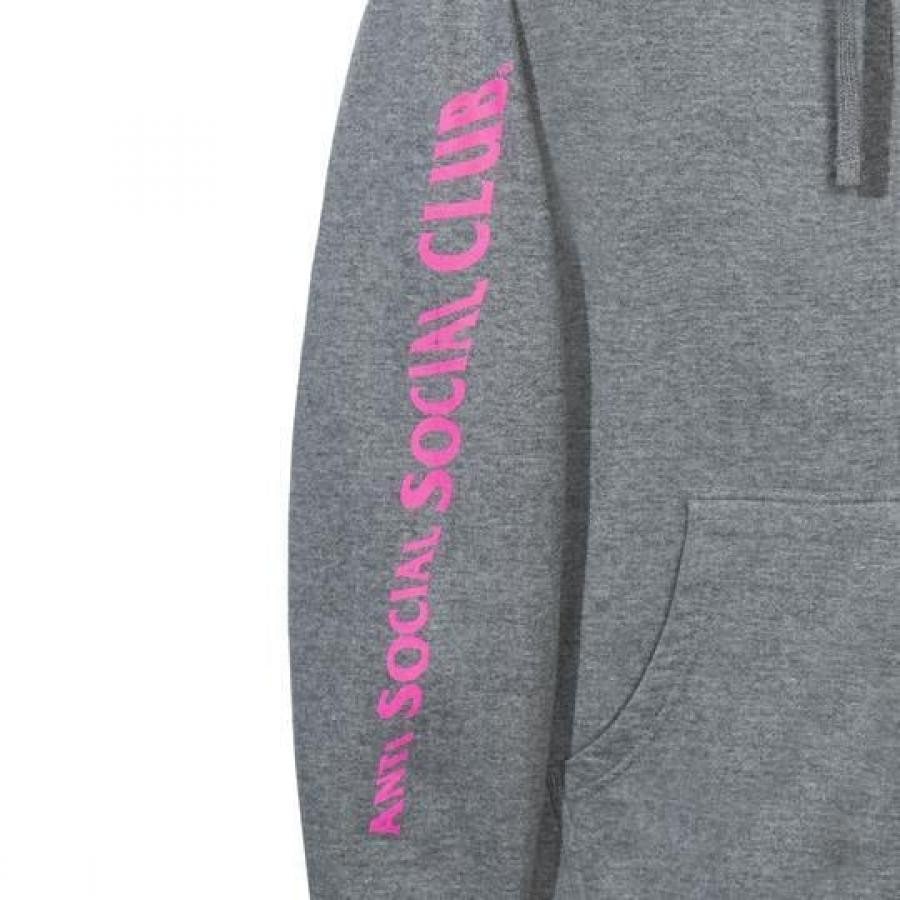 ANTI SOCIAL SOCIAL CLUB / SPLIT GREY ZIP HOODIE / GREY GREY XXL