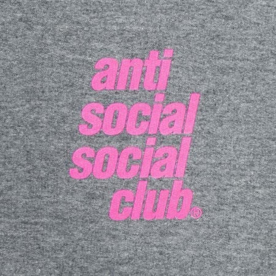 ANTI SOCIAL SOCIAL CLUB / SPLIT GREY ZIP HOODIE / GREY GREY XXL
