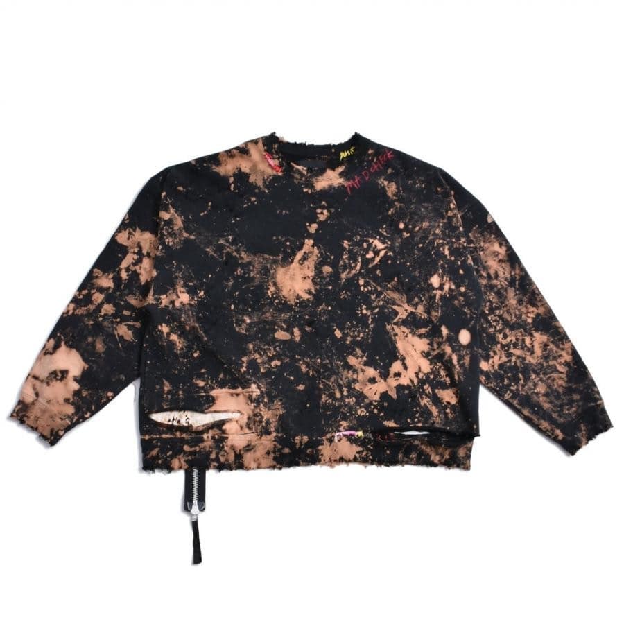ZAC VARGAS Tie Dye Crash Pullover GREY F