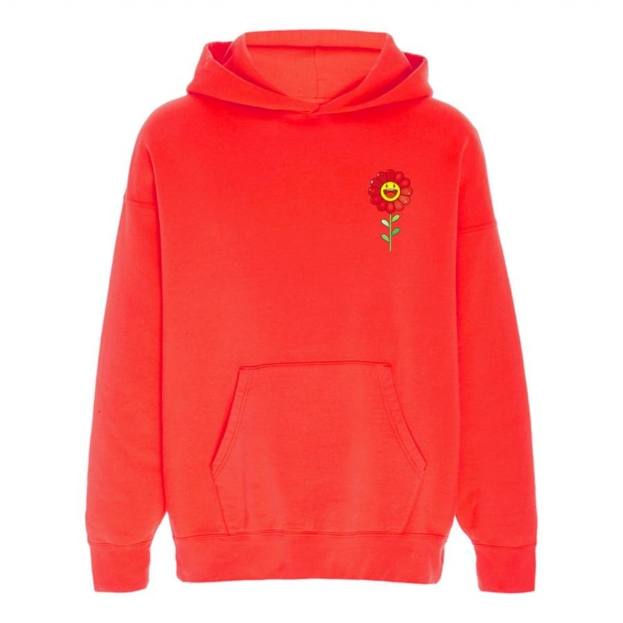 J Balvin x Takashi Murakami / Rojo Flower Hoodie / RED RED S