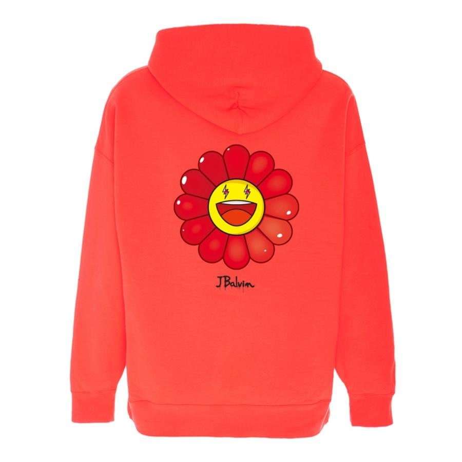 J Balvin x Takashi Murakami / Rojo Flower Hoodie / RED RED S