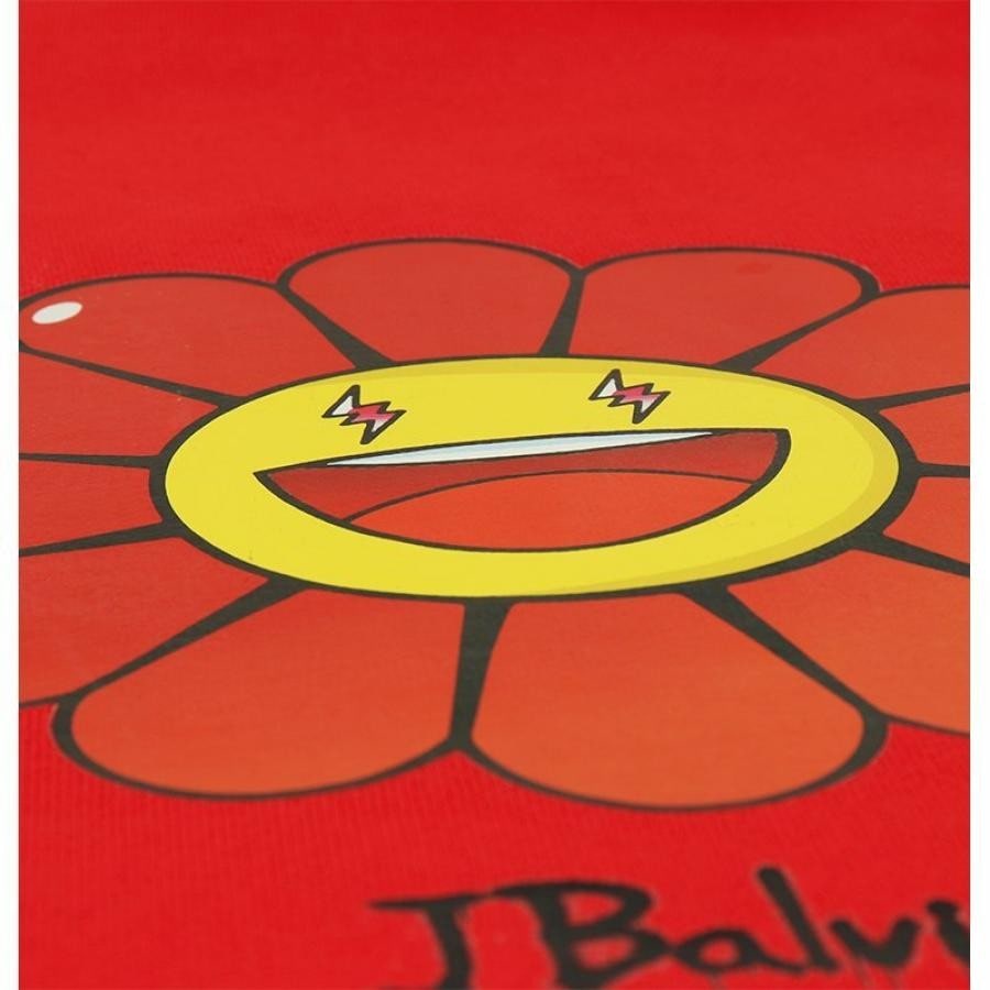 J Balvin x Takashi Murakami / Rojo Flower Hoodie / RED RED S