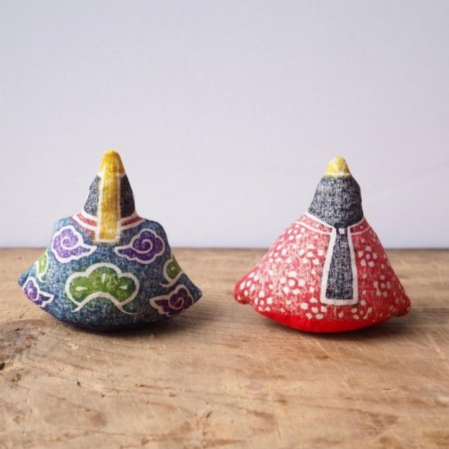 木版手染ぬいぐるみ おひな様セット