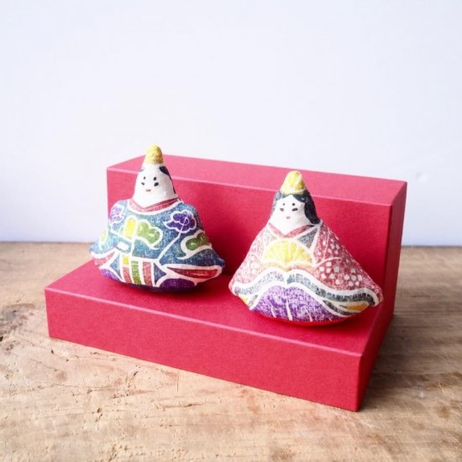 木版手染ぬいぐるみ おひな様セット