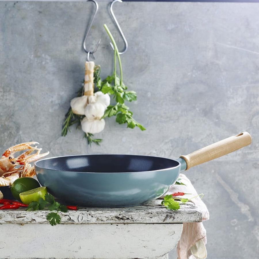 【メイフラワー】グリーンパン メイフラワー ウォックパン　28cm 28cm