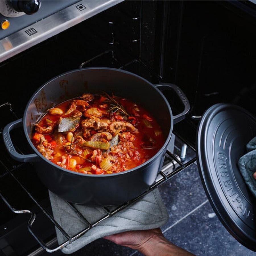 グリーンパン フェザーウェイト・ココットラウンド　22cm グレー 22cm