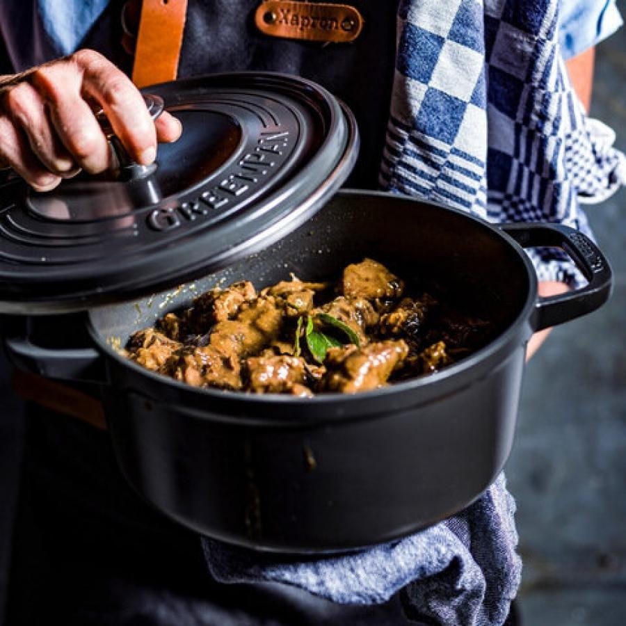 グリーンパン フェザーウェイト・ココットラウンド　22cm グレー 22cm