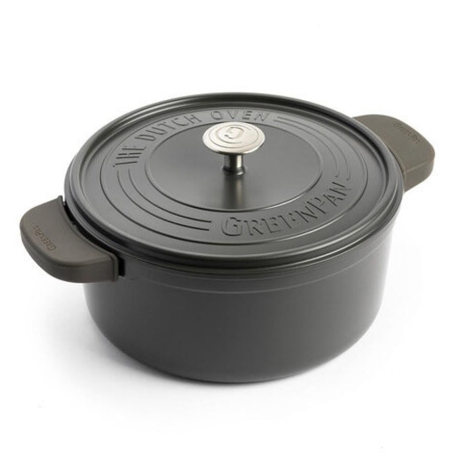 グリーンパン フェザーウェイト・ココットラウンド　22cm グレー 22cm