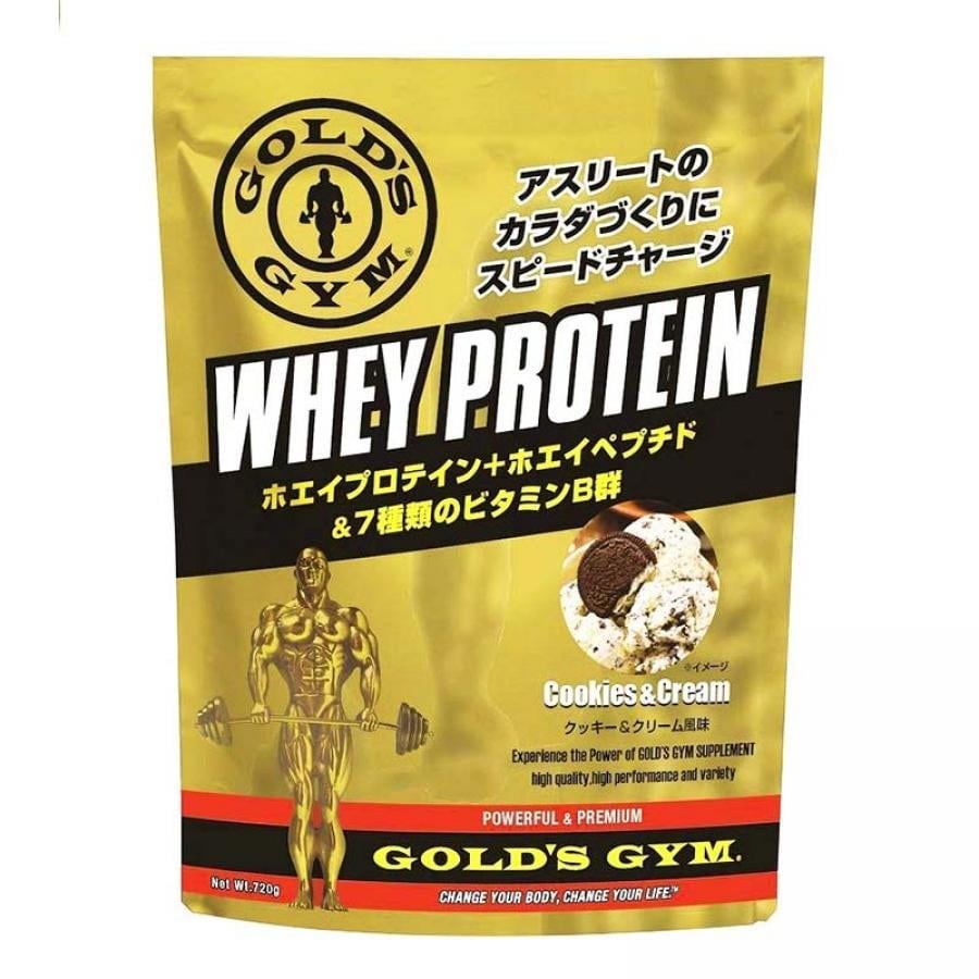 GOLD'S GYM ホエイプロテイン+ホエイペプチド&ビタミン 720g クッキー＆クリーム風味