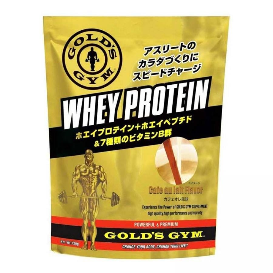 GOLD'S GYM ホエイプロテイン+ホエイペプチド&ビタミン 720g カフェオレ風味