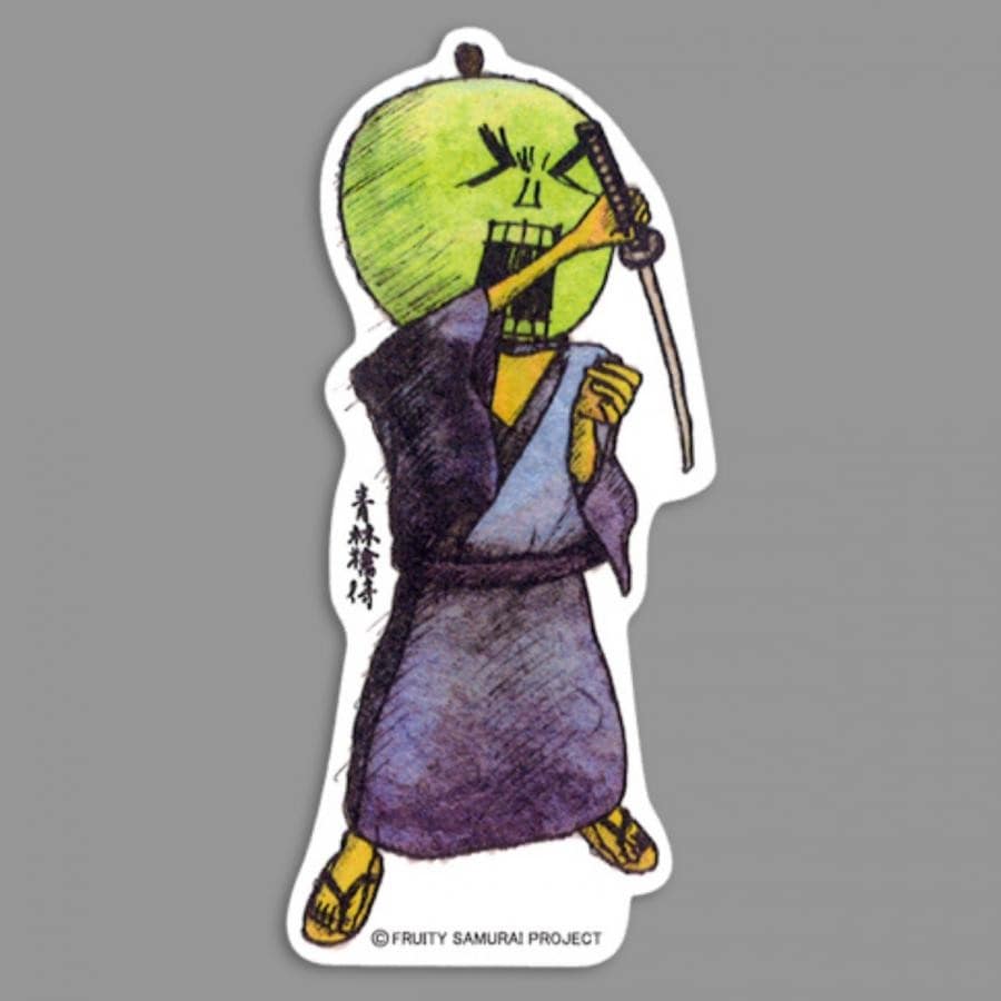 フルーティー侍 ステッカー －青林檎侍ー
