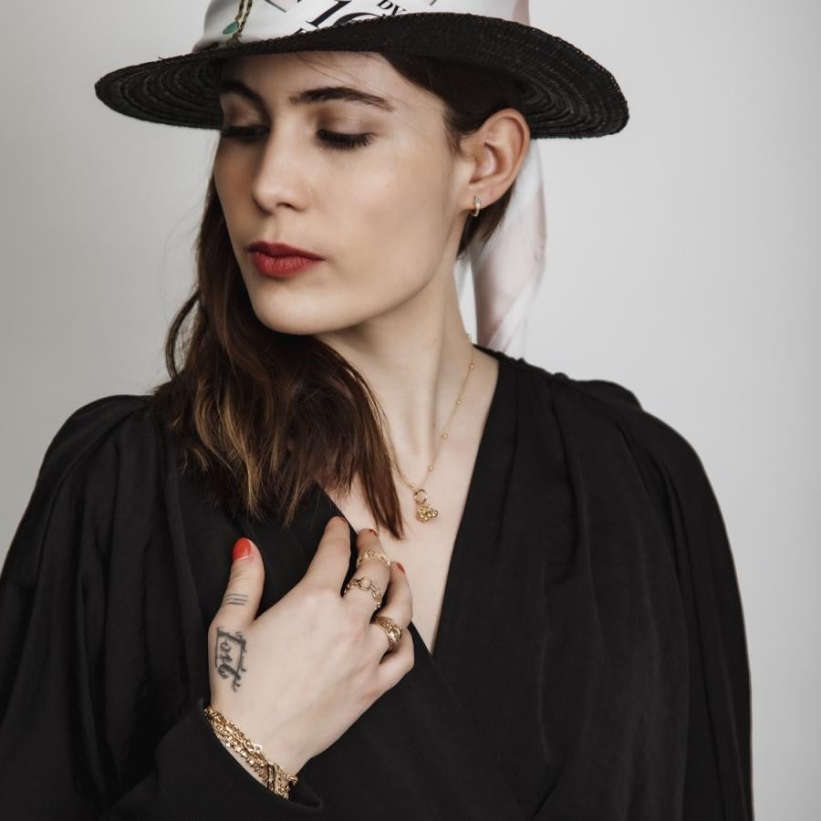 シルクスカーフ／rose bijoux rose ピンク 90x90cm