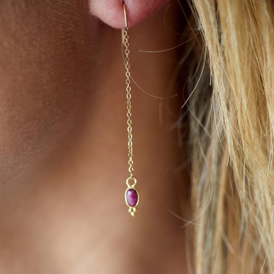 LOLAピアス／ルビー ゴールド FREE